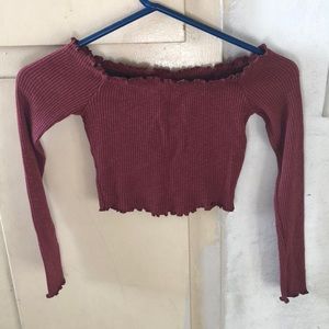 Long sleeve crop top